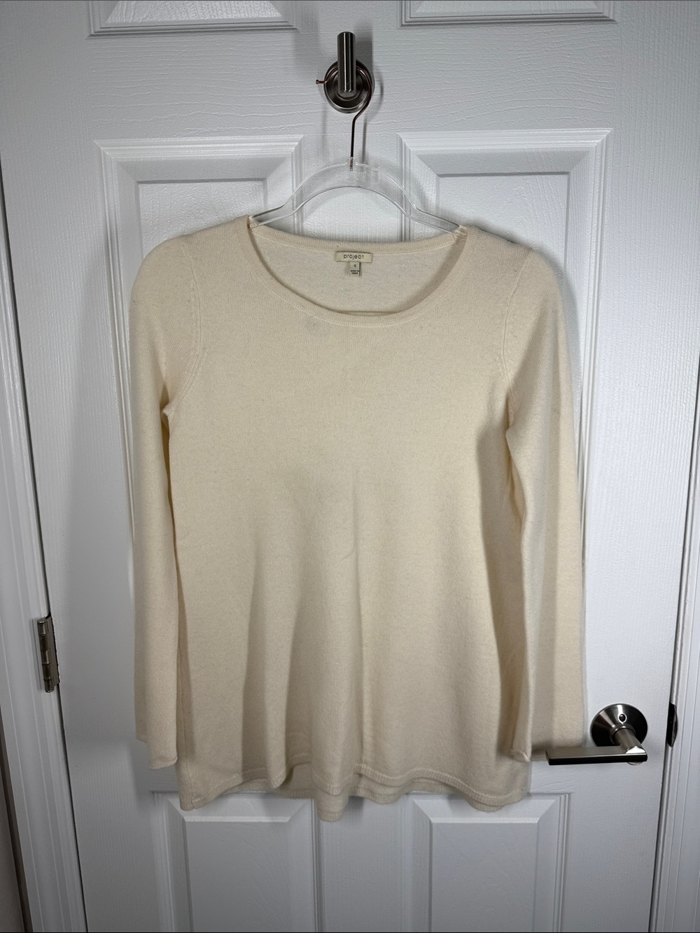 Project ivory cream crewneck cashmere sweater size small